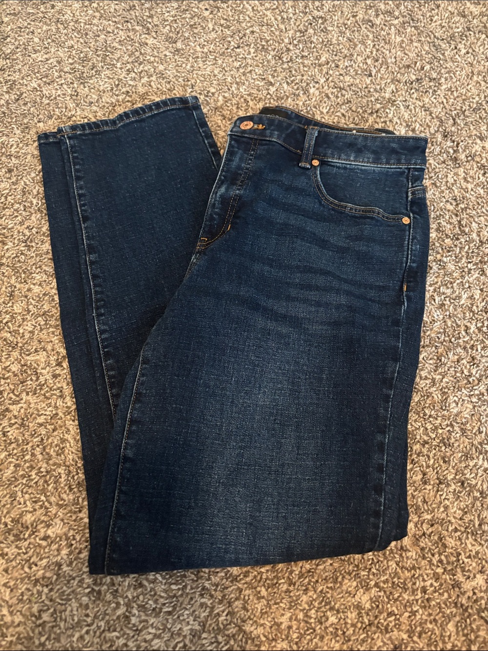 Talbots Women's Straight Leg Dark Blue Denim Jeans